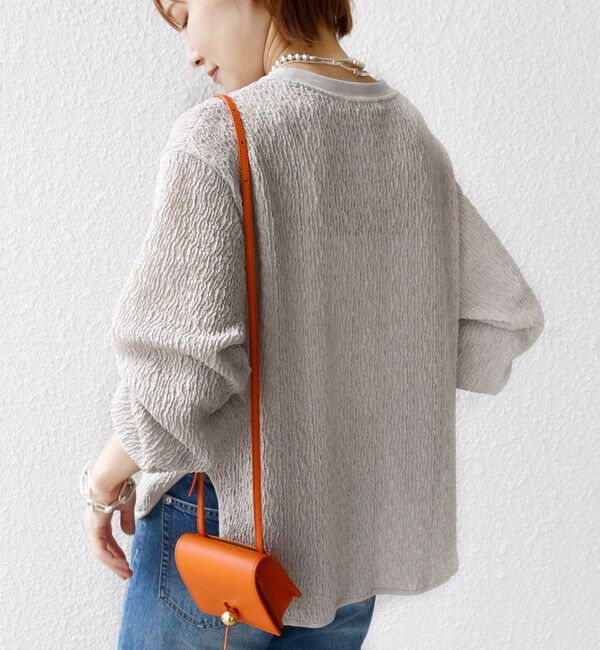 SHIPS for women「【WEB限定】〈手洗い可能〉ランダムブルーゼ ロングスリーブ プルオーバー」|プルオーバー|