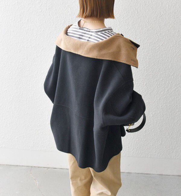 SHIPS any「【WEB限定】SHIPS any: リバー スタンドカラー ポンチョ ショート コート」|その他|