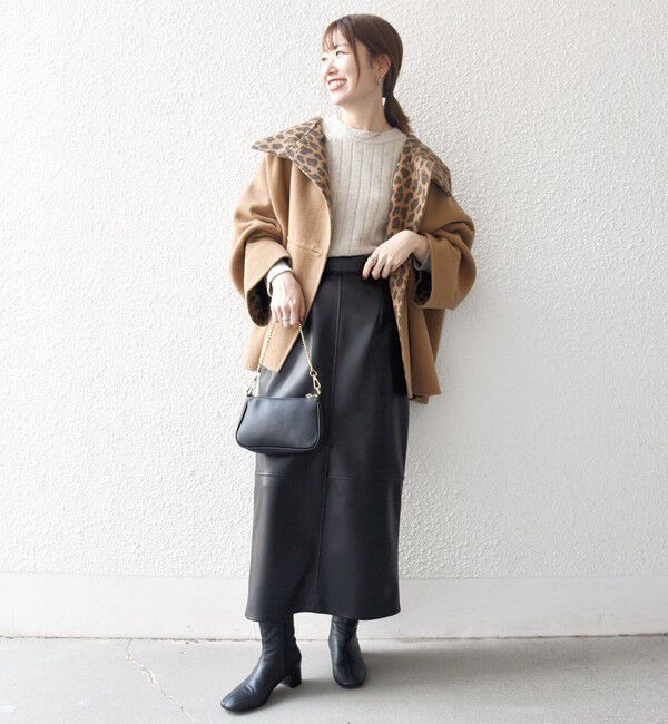 SHIPS any「【WEB限定】SHIPS any: リバー スタンドカラー ポンチョ ショート コート」|その他|