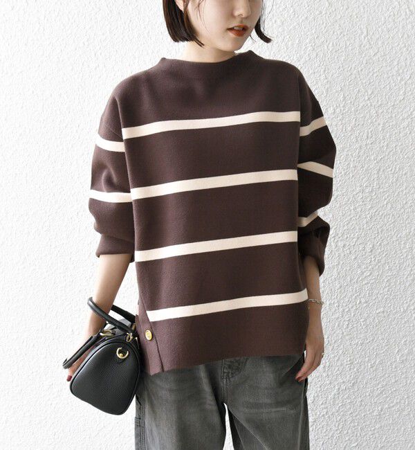 SHIPS any「SHIPS any:〈手洗い可能〉ミラノリブ スタンドカラー ニット プルオーバー」|ニット・セーター|