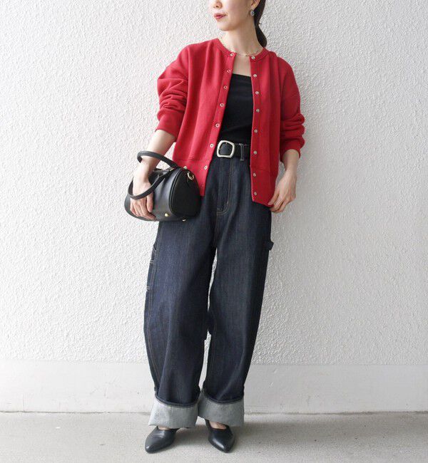 SHIPS any「【WEB限定】SHIPS any: USA コットン 裏起毛 コンパクト スナップ カーディガン」|カーディガン|