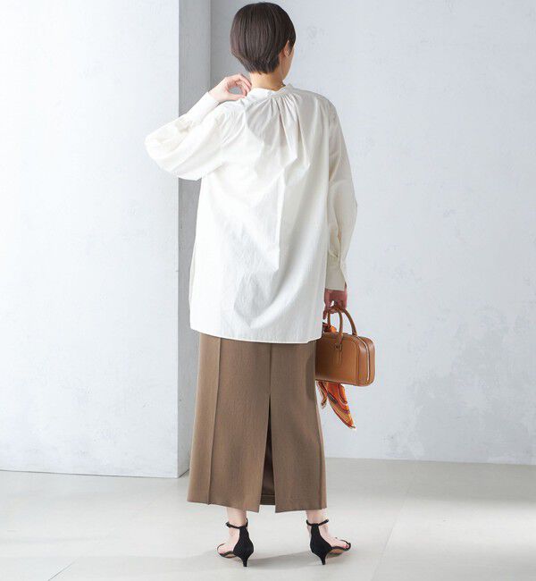 SHIPS for women「〈手洗い可能〉コットン ギャザー チュニック ブラウス」|シャツ・ブラウス|