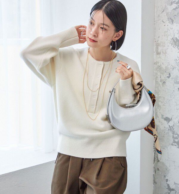 SHIPS for women「〈手洗い可能〉7G ウール カシミヤ ヘンリーネック 2WAY プルオーバー」|ニット・セーター|