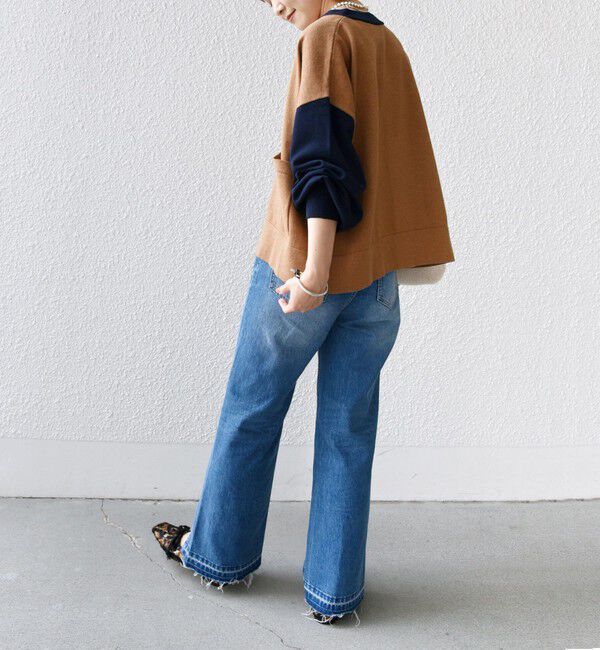 SHIPS for women「【WEB限定】〈手洗い可能〉配色 ポケット カーディガン」|カーディガン|