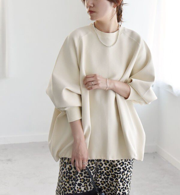 quaranciel「quaranciel:〈洗濯機可能〉ポンチ ドロスト ルーズ プルオーバー」|スウェット・ジャージ|