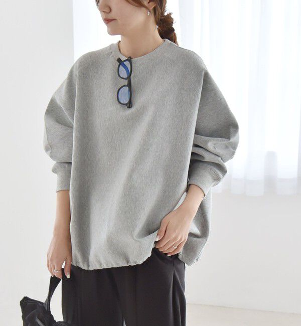 quaranciel「quaranciel:〈洗濯機可能〉ポンチ ドロスト ルーズ プルオーバー」|スウェット・ジャージ|ライトグレー