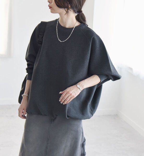 quaranciel「quaranciel:〈洗濯機可能〉ポンチ ドロスト ルーズ プルオーバー」|スウェット・ジャージ|