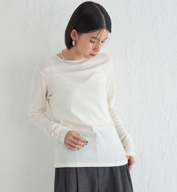 SHIPS for women「Wai＋:〈手洗い可能〉オーガニックコットン カットソー」|Tシャツ・カットソー|