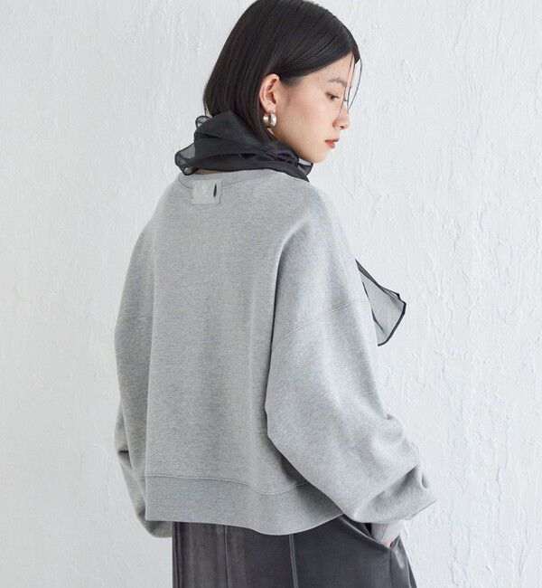 SHIPS for women「Wai＋:〈手洗い可能〉裏毛 オーガンジー スウェット」|スウェット・ジャージ|