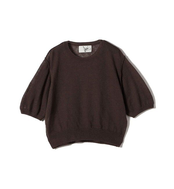 SHIPS for women「Wai＋:〈手洗い可能〉モヘヤブレンド 半袖 プルオーバー」|ニット・セーター|