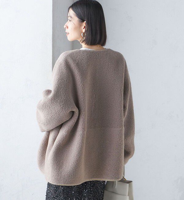 SHIPS for women「〈手洗い可能〉リバーシブル ボア &times; フリース ブルゾン」|ブルゾン・スタジャン|