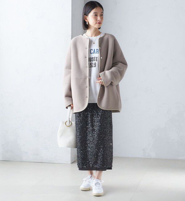 SHIPS for women「〈手洗い可能〉リバーシブル ボア &times; フリース ブルゾン」|ブルゾン・スタジャン|