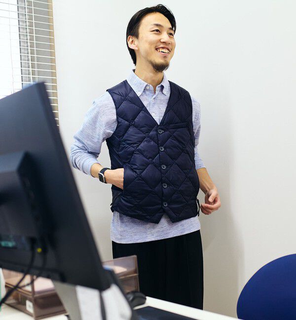 SHIPS「【SHIPS別注】TAION:〈手洗い可能〉パッカブル インナーダウン ジレ (ベスト)」|ダウンベスト・ベスト|ネイビー