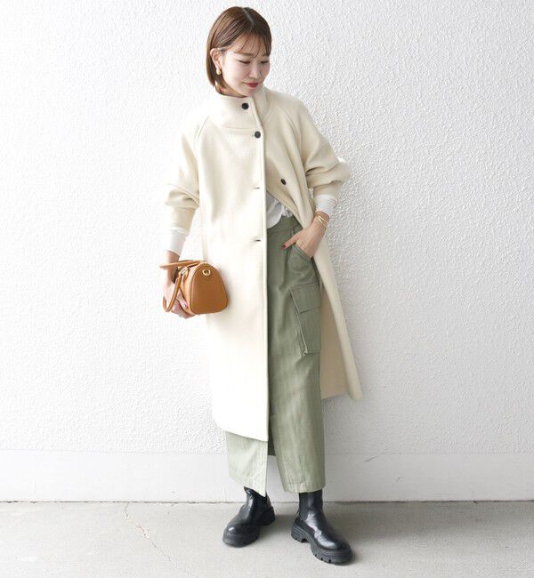 SHIPS any「SHIPS any: ノンミュールジングウール スタンドネック ロング コート」|その他|