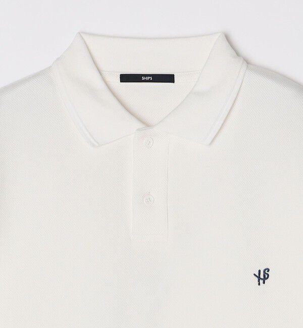 SHIPS「【WEB限定】SHIPS:〈抗菌・防臭〉ワンポイント ロゴ バーズアイ ロングスリーブ ポロシャツ」|ポロシャツ|