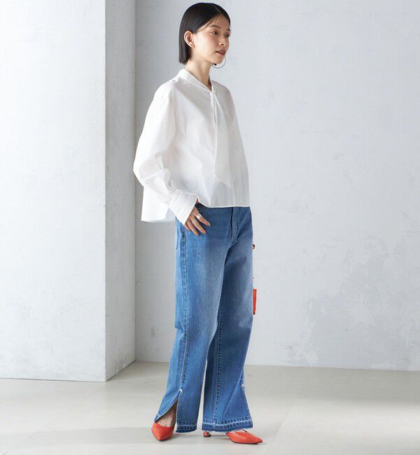 SHIPS for women「〈手洗い可能〉ブロード ボウタイ ブラウス」|シャツ・ブラウス|