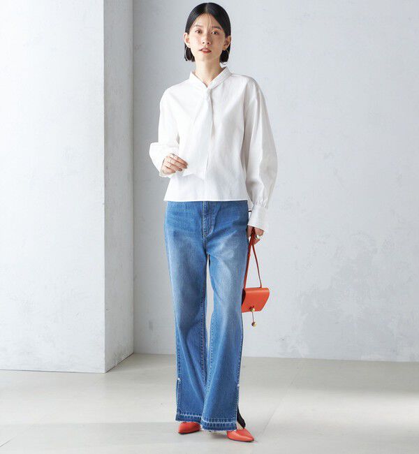 SHIPS for women「〈手洗い可能〉ブロード ボウタイ ブラウス」|シャツ・ブラウス|