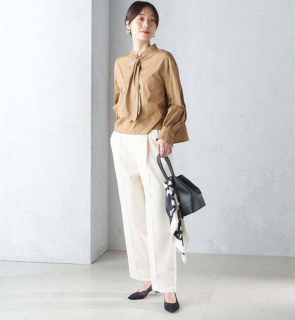 SHIPS for women「〈手洗い可能〉ブロード ボウタイ ブラウス」|シャツ・ブラウス|