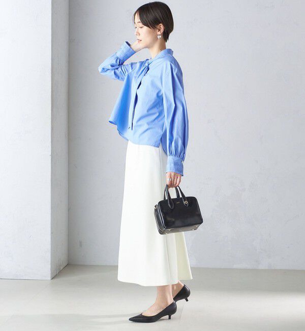 SHIPS for women「〈手洗い可能〉ブロード ボウタイ ブラウス」|シャツ・ブラウス|