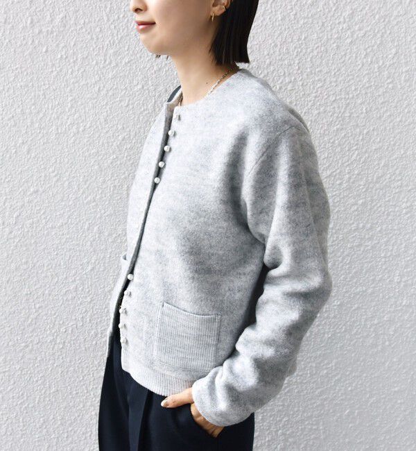 SHIPS for women「〈手洗い可能〉パール モチーフ ボタン ジャッカル カーディガン」|カーディガン|