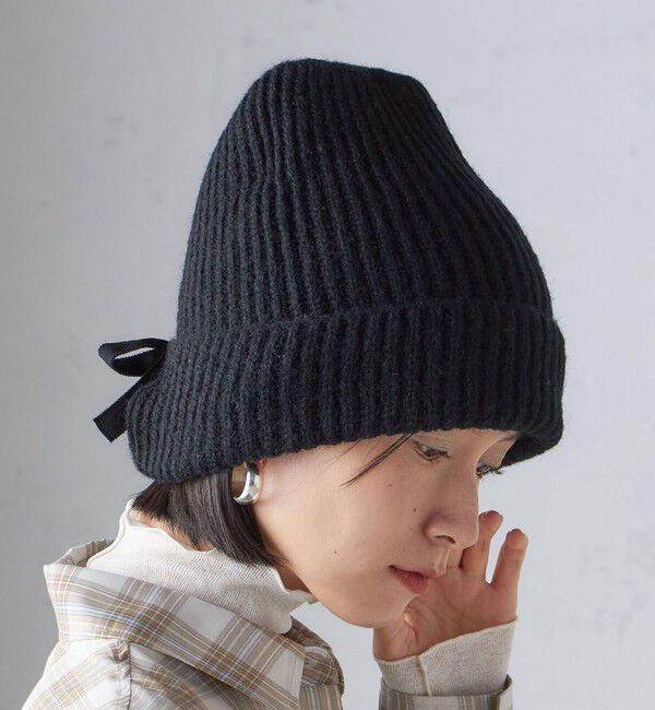 SHIPS for women「2WAY リボン ニット キャップ」|ニット帽|
