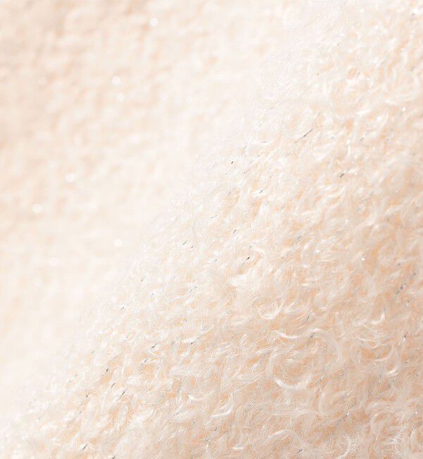 quaranciel「quaranciel:〈手洗い可能〉フェザーヤーン レースアップ ラメ スキッパー ニット」|ニット・セーター|