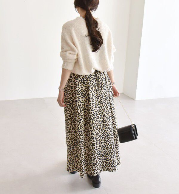 quaranciel「quaranciel:〈手洗い可能〉フェザーヤーン レースアップ ラメ スキッパー ニット」|ニット・セーター|