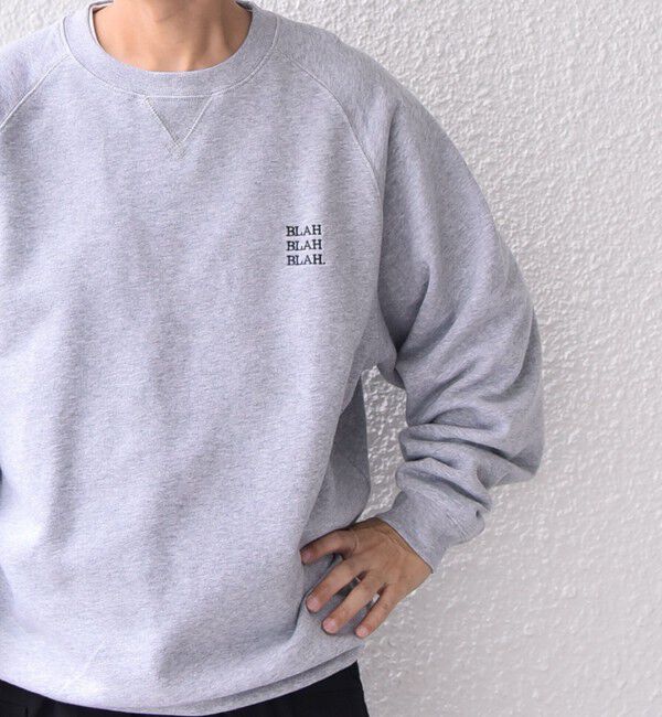 SHIPS any「SHIPS any: BLAH BLAH BLAH. ワンポイント 刺繍 ラグラン ルーズ スウェット◇」|スウェット・ジャージ|グレー