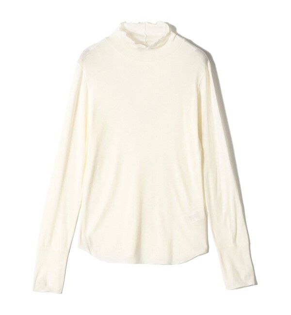 SHIPS for women「SHIPS Primary Navy Label:ウール フライス ジャージー タートルネック」|Tシャツ・カットソー|オフホワイト