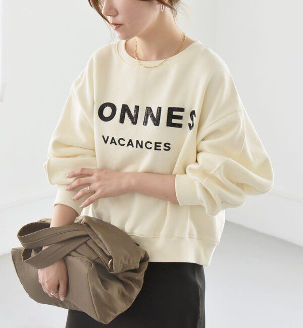 quaranciel「quaranciel:〈手洗い可能〉スパンコール刺繍 ロゴ スウェット」|スウェット・ジャージ|