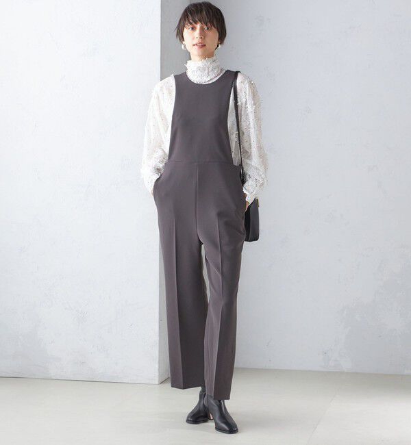 SHIPS for women「〈手洗い可能〉ストレッチ サロペット」|オールインワン|