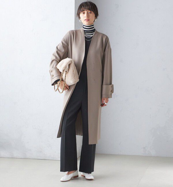 SHIPS for women「MANTECO ノーカラー コート」|ノーカラーコート|
