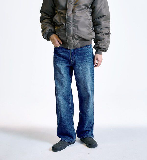 SHIPS「City Ambient Products: 12オンス ストレート バギー デニム パンツ」|デニム|