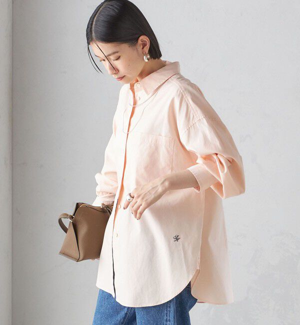 SHIPS for women「〈洗濯機可能〉ピン オックス 刺繍 シャツ」|シャツ・ブラウス|