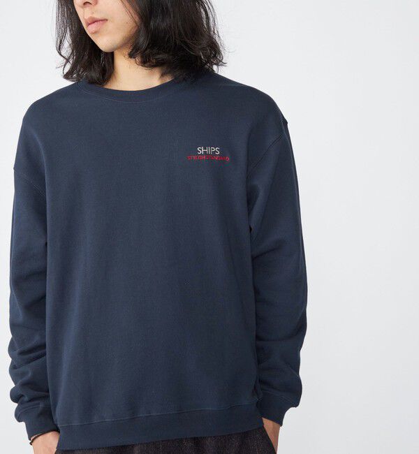 SHIPS「【WEB限定】SHIPS: SCREEN STARS(R) STYLISH STANDARD ロゴ 刺繍 スウェット」|スウェット・ジャージ|ネイビー
