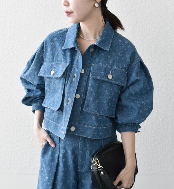 SHIPS any「bon_meur:〈洗濯機可能〉クラッシュ デニム ショート ジャケット」|デニムジャケット|