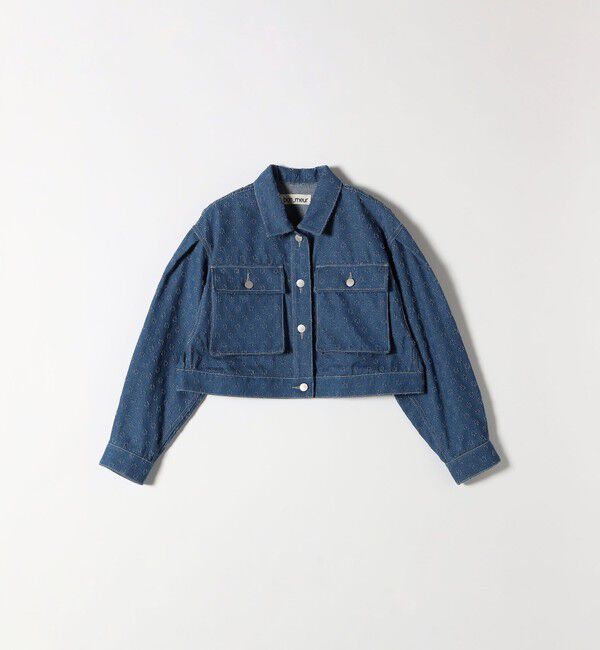 SHIPS any「bon_meur:〈洗濯機可能〉クラッシュ デニム ショート ジャケット」|デニムジャケット|