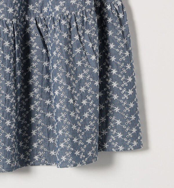 SHIPS any「SHIPS any:〈洗濯機可能〉エンブロイダリー シャンブレー ティアード スカート」|スカート|