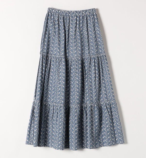 SHIPS any「SHIPS any:〈洗濯機可能〉エンブロイダリー シャンブレー ティアード スカート」|スカート|