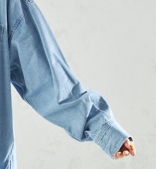 SHIPS for women「〈洗濯機可能〉デニム 刺繍 オーバー シャツ」|シャツ・ブラウス|