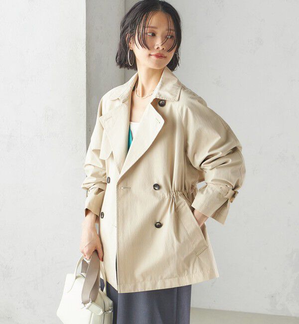 SHIPS for women「〈撥水加工〉ドロスト ショート トレンチ コート」|トレンチコート|