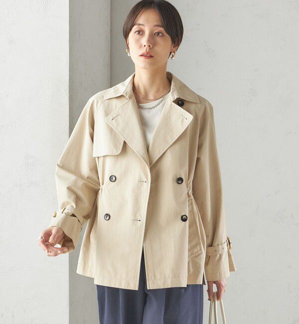 SHIPS for women「〈撥水加工〉ドロスト ショート トレンチ コート」|トレンチコート|