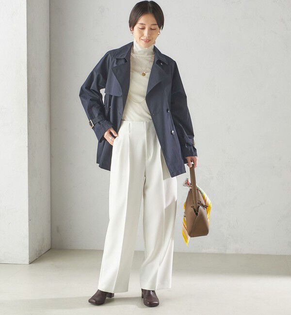 SHIPS for women「〈撥水加工〉ドロスト ショート トレンチ コート」|トレンチコート|