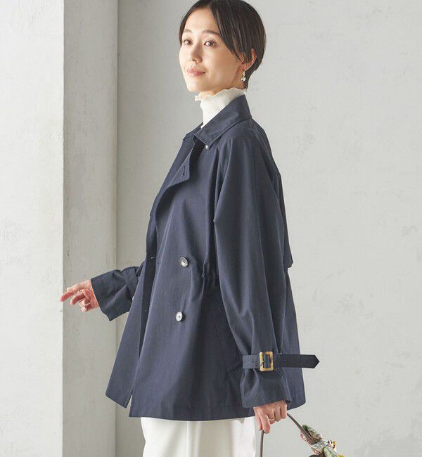 SHIPS for women「〈撥水加工〉ドロスト ショート トレンチ コート」|トレンチコート|