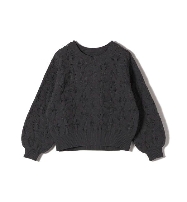 SHIPS for women「【WEB限定】〈洗濯機可能〉2WAY フラワー ジャカード ハーフ ジップ プルオーバー」|ニット・セーター|