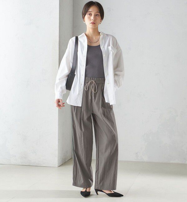 SHIPS for women「〈手洗い可能〉ナイロン混 ドロスト パンツ」|その他|