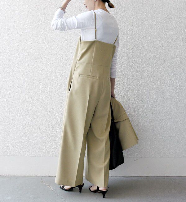 SHIPS any「SHIPS any:〈洗濯機可能〉オックス セミワイド サロペット［NAVY BLUE］」|オールインワン|