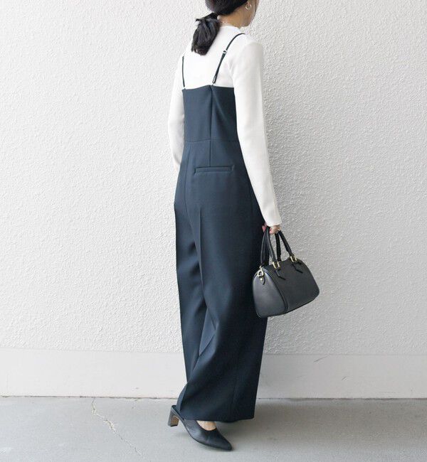 SHIPS any「SHIPS any:〈洗濯機可能〉オックス セミワイド サロペット［NAVY BLUE］」|オールインワン|