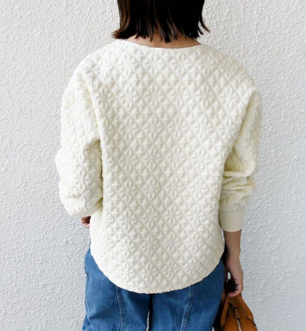 SHIPS for women「【WEB限定】〈手洗い可能〉キルティング ジャカード カーディガン」|カーディガン|