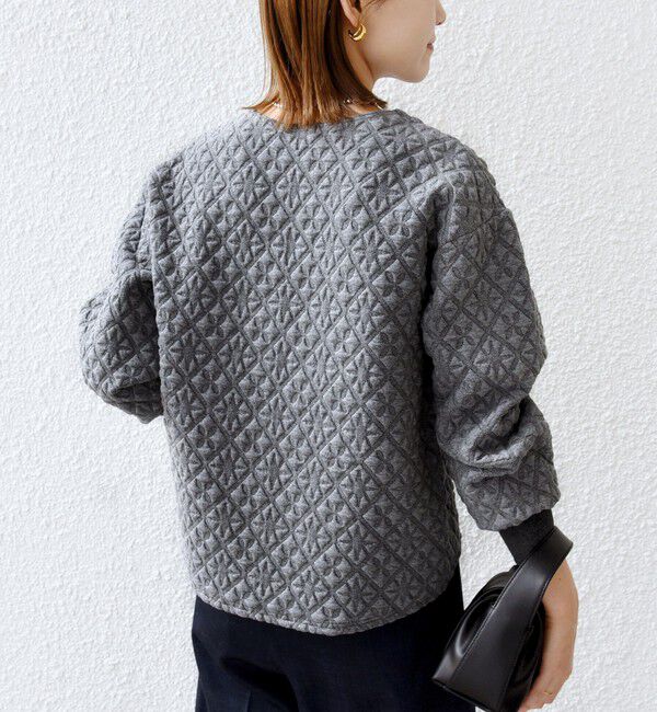 SHIPS for women「【WEB限定】〈手洗い可能〉キルティング ジャカード カーディガン」|カーディガン|
